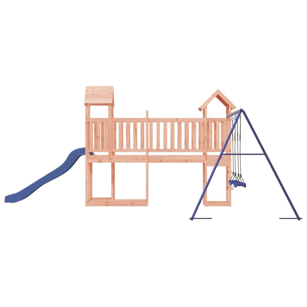 Altalena per parco giochi da esterno scivolo altalena robusta giochi da giardino 357 x 524 x 214 cm legno massello di abete Douglas 02_0004811