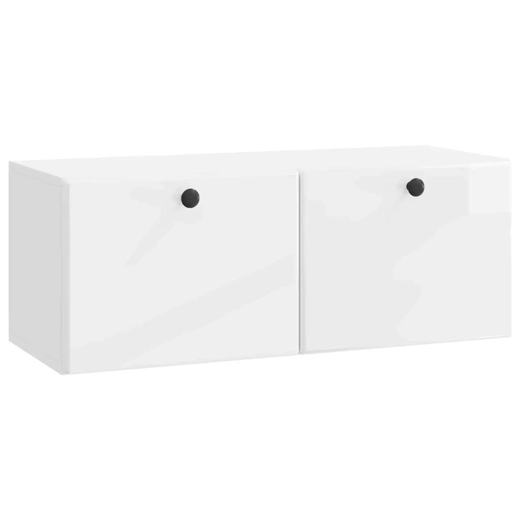 Mobile Porta TV da Muro 78,5 x 31 x 30 cm Bianco Lucido