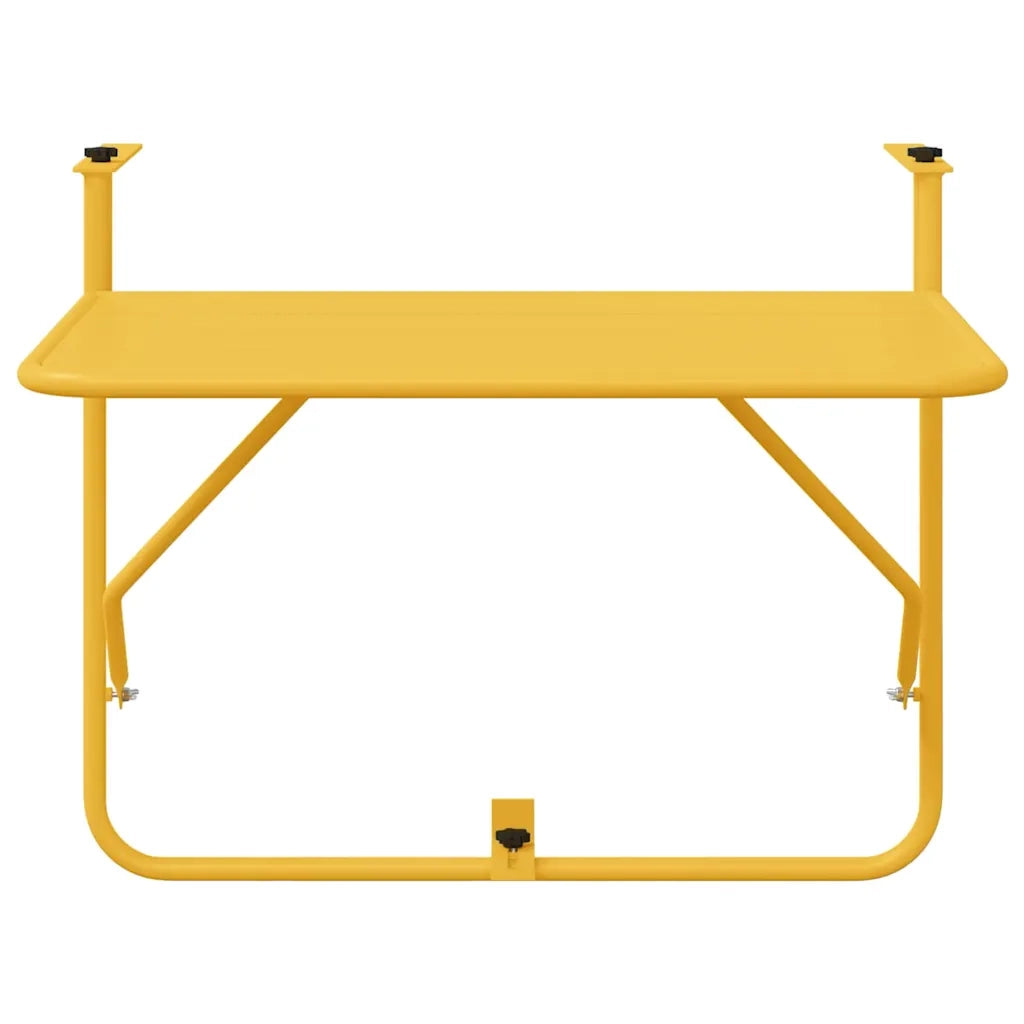 Tavolo Appeso da Balcone Senape 60 x 39 x 65 cm Acciaio 42008073