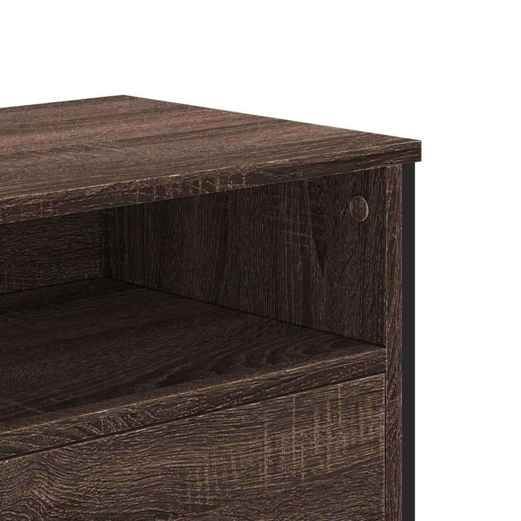 Mobile TV multimediale mensola TV credenza mobile TV sala da pranzo soggiorno camera da letto rovere 122 x 34 x 41 cm legno ingegnerizzato marrone 02_0027161