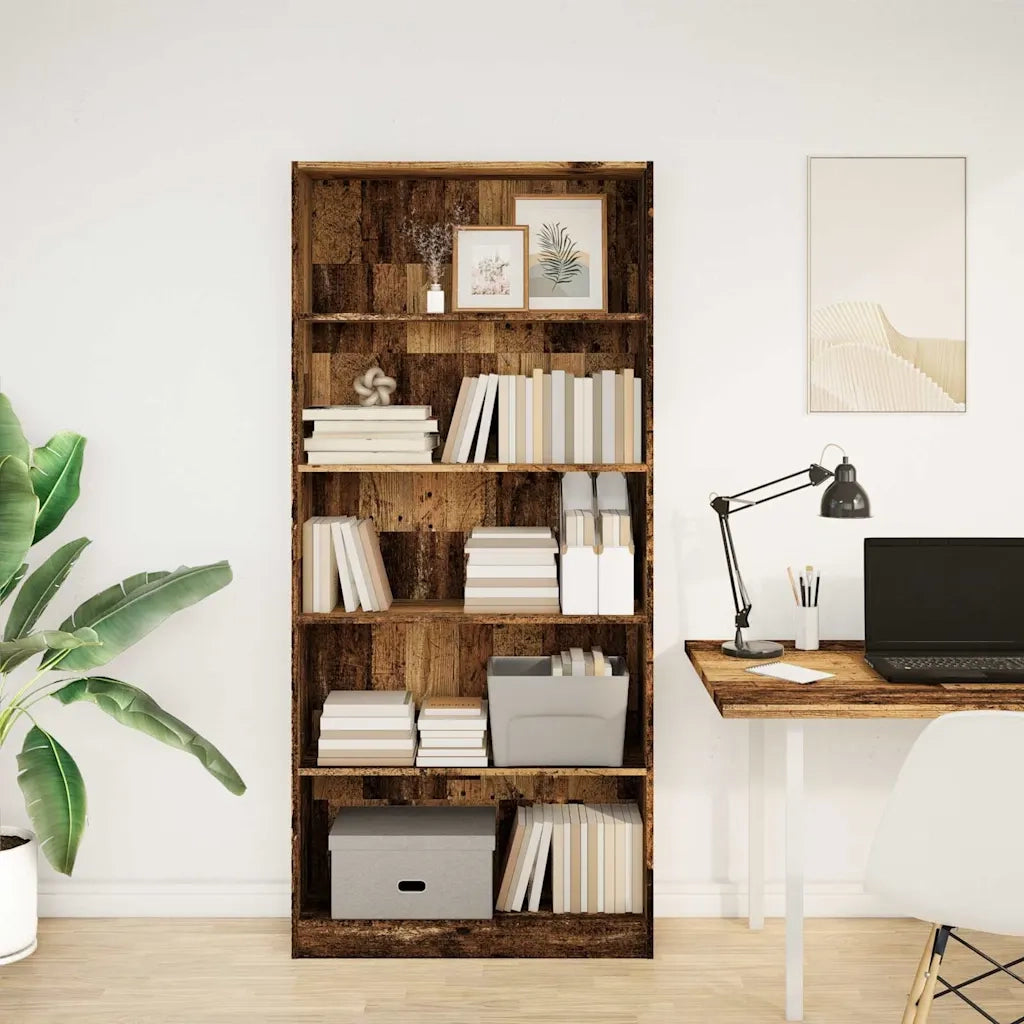 Libreria Legno Antico 80x24x176 cm in Legno Multistrato 857860