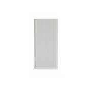 Mobile bagno sospeso con anta e ripiani; apertura a pressione; design rigato per bagno; 91.5×37.5×21.5 cm