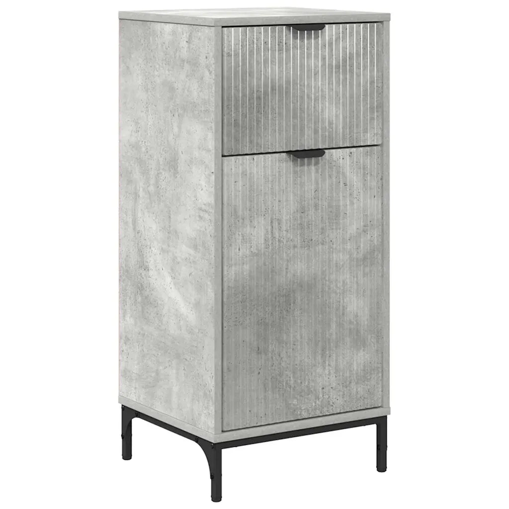 Set di mobili per il bagno con cassetto Grigio cemento 3393116