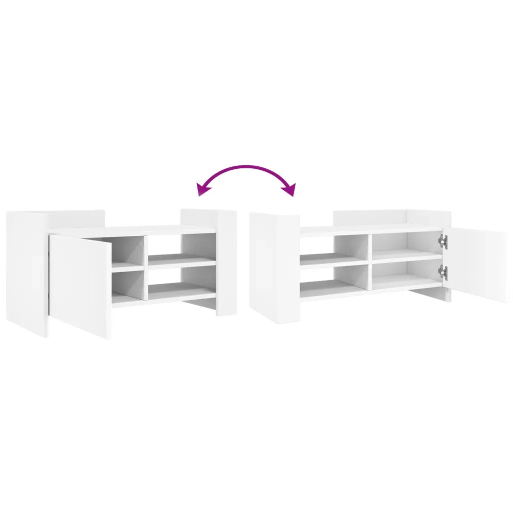 Mobile Porta TV Bianco 80x35x40 cm in Legno Multistrato 848367