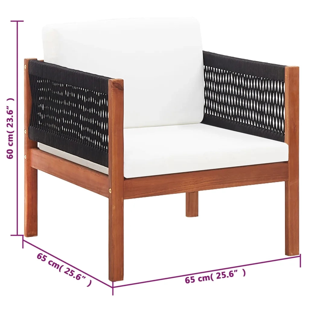 Set Divani da Giardino 4 pz in Legno Massello di Acacia cod mxl 35318
