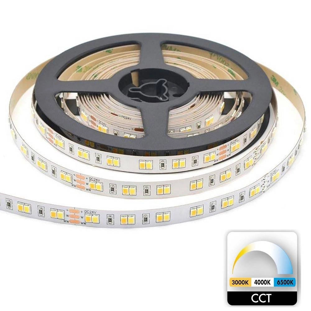 Trade Shop - Striscia 980led 55w Cct Da 3000k A 6500k 24v Dimmerabile Strip Adesiva Bobina 5mt -