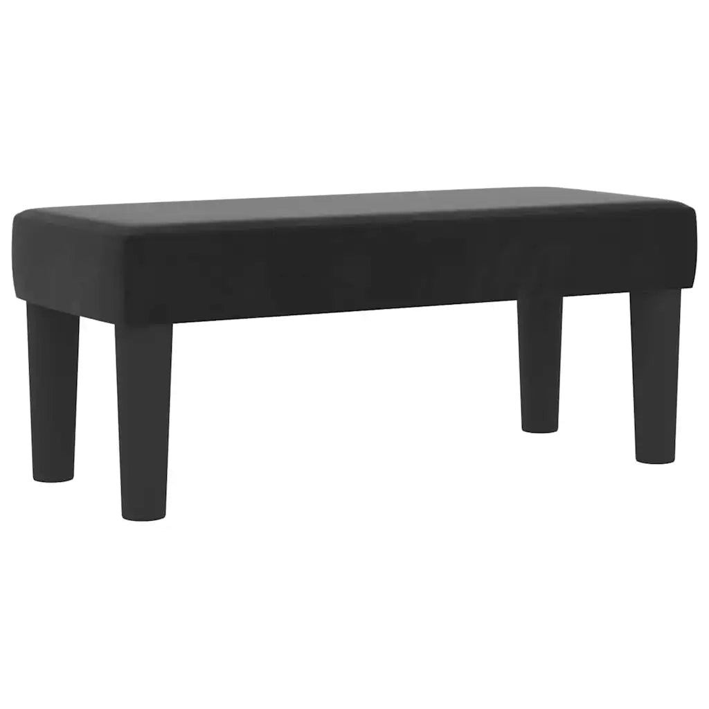 Letto a molle con materasso Nero 80 x 200 cm Velluto 3344410