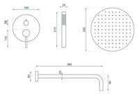 Set Doccia Da Incasso Rea Lungo Copper + Box