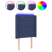 Testiera | Testata a LED Blu 83x16x118/128 cm in Tessuto