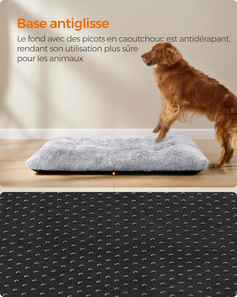 Cesta per cani divano letto per animali domestici imbottitura morbida cuscino per cani lavabile in lavatrice 22 x 74 cm grigio 12_0006806