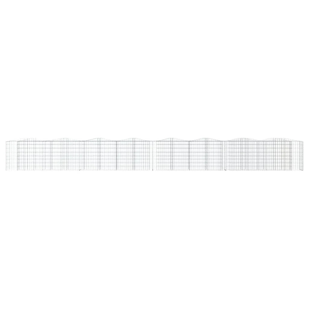 Gabbione ad arco rialzato 800 x 50 x 100 cm in ferro zincato Argento 02_0039943