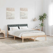 Struttura del Letto marrone e grigio scuro 140 x 190 cm