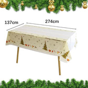 Tavolo da pranzo da un tempo per Natale, 137 x 274 cm, bianco