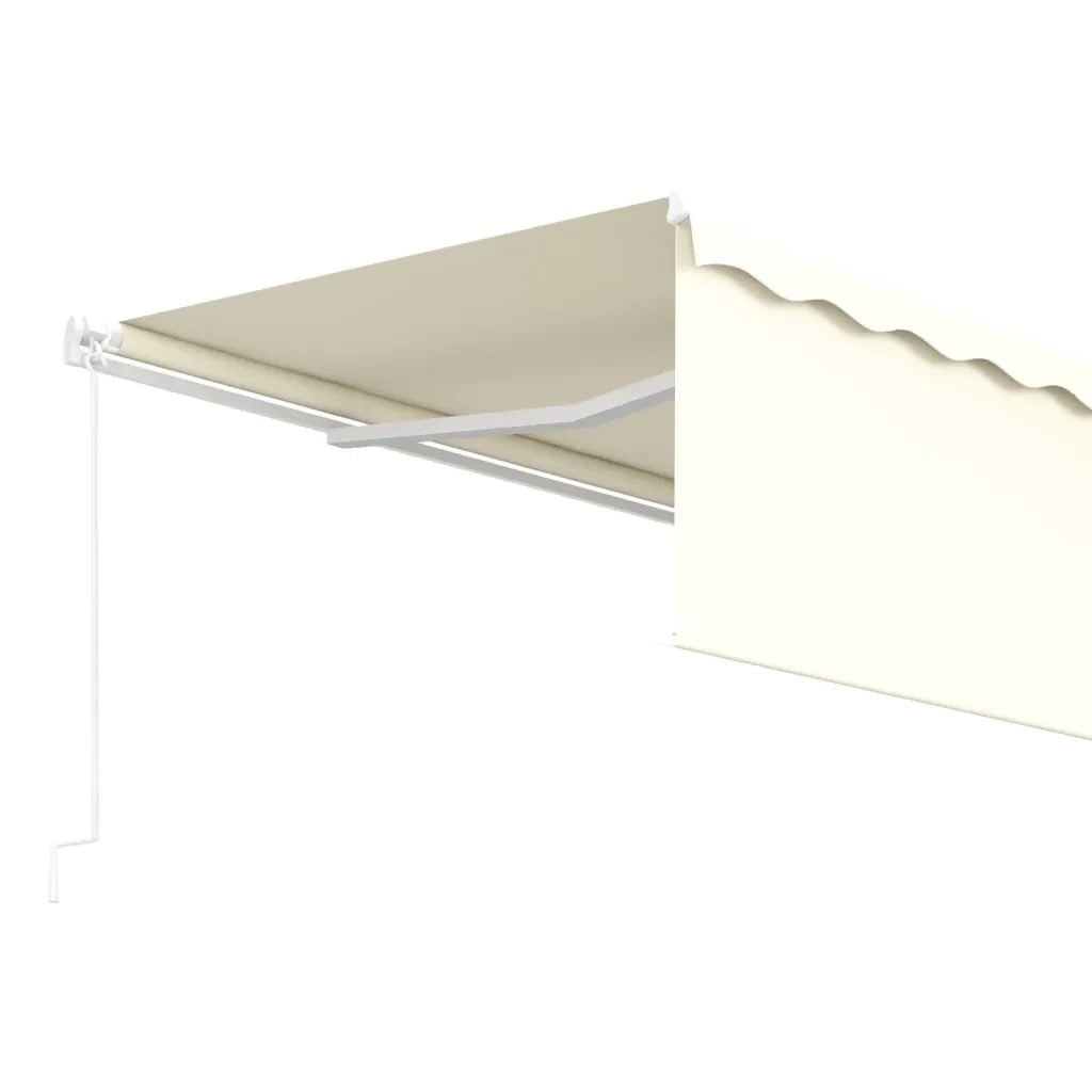 Tenda da Sole Retrattile Manuale con Parasole 5x3 m Crema 3069337