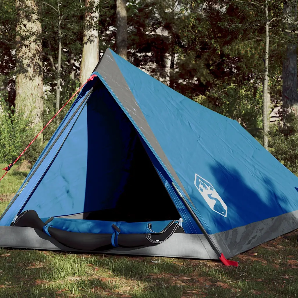 Tenda da Campeggio per 2 Persone Blu Impermeabile 94363