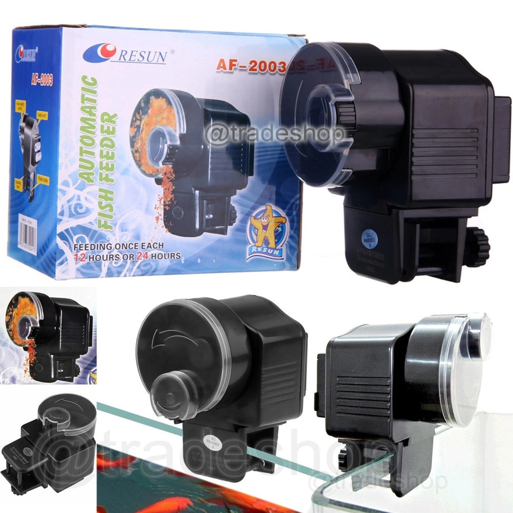 Trade Shop - Distributore Mangiatoia Automatica Per Acquario Di Cibo E Mangime Pesci Timer -