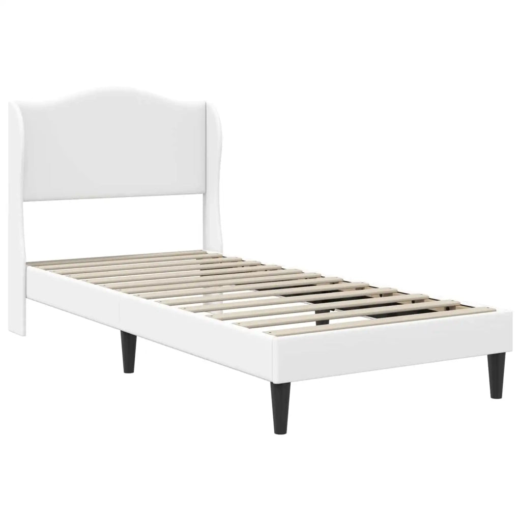 Struttura del letto con testiera Bianco 90 x 200 cm Similpelle 42027842