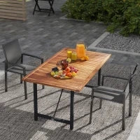Set 2 Sedie da Giardino Impilabili con Seduta Traspirante, in Alluminio e Textilene, 56x58x89 cm, Grigio Carbone