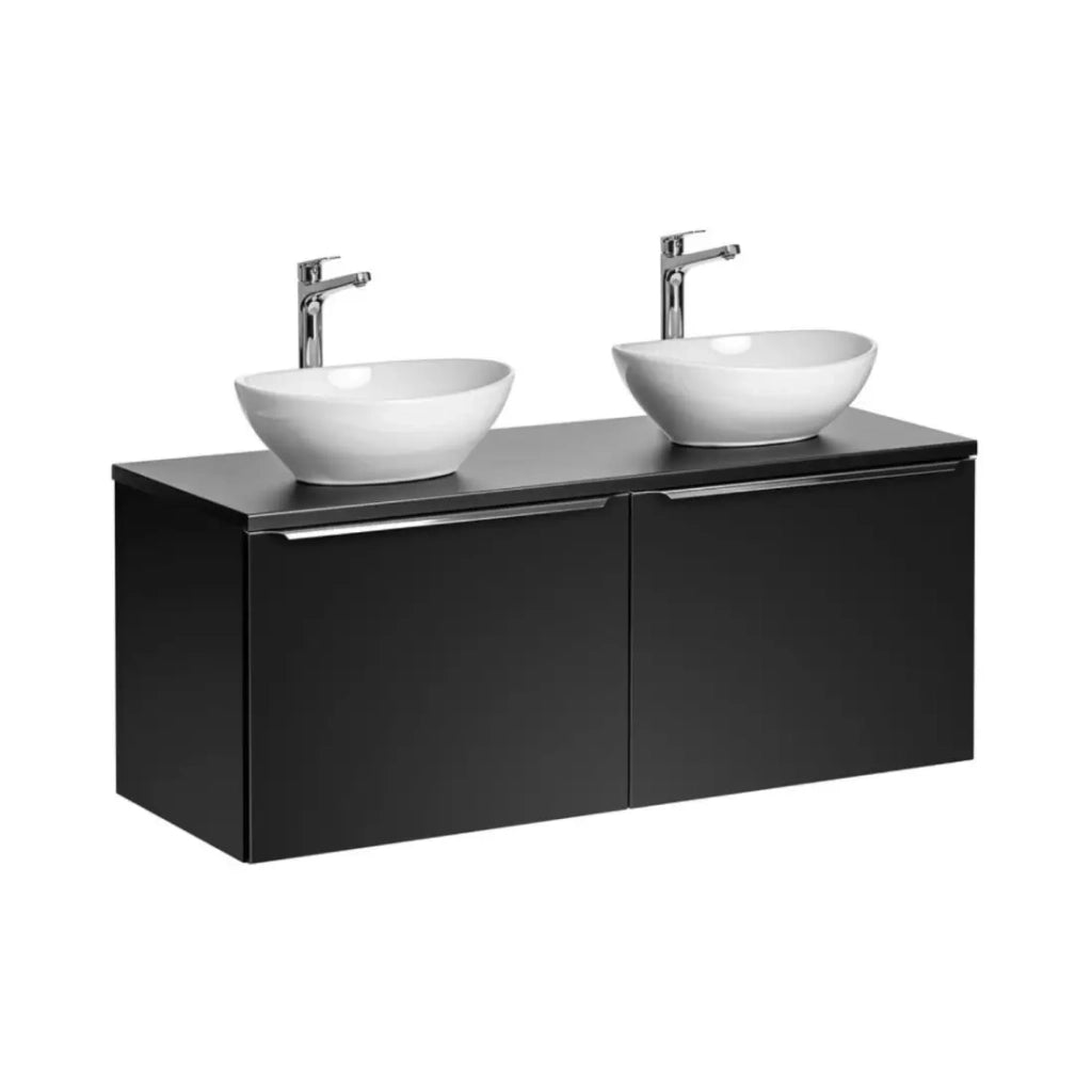Set da bagno VANTA: mobili sotto lavabo 120cm + piano per lavabo + 2 lavabi da appoggio