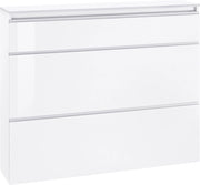 Scarpiera 2 Ante e 1 Antina a Ribalta 120x26,5x108 cm Magic Bianco Lucido
