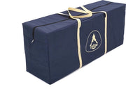 Sacchetto impermeabile per albero di Natale, tessuto Oxford 600D robusto con maniglie pratiche e chiusura a zip, foro ampio, contenitore extra grande per alberi di Natale (blu)