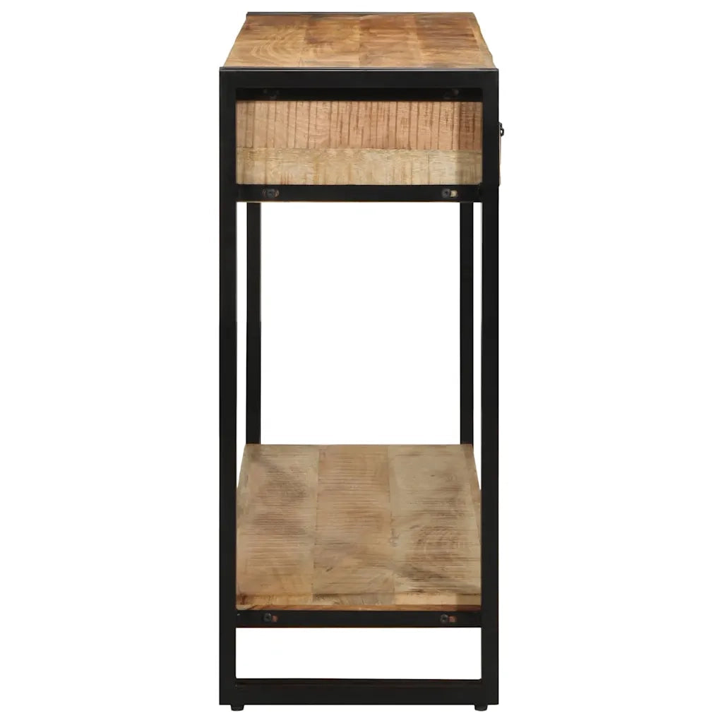 Tavolo consolle con cassetto Marrone legno massello di mango 4102733