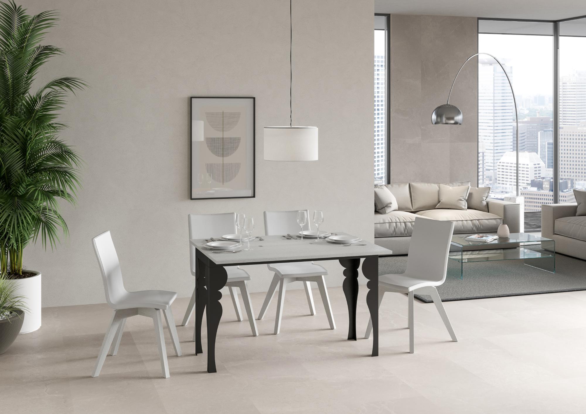 Tavolo Salvaspazio Allungabile 120x45/90x80/78 cm Paxon Double Bianco Frassino