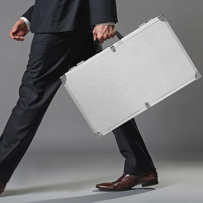 Custodia Dura in Alluminio per Armi, Valigetta per Pistole, Fucili con Serratura, 47 x 25 x 8,3 cm