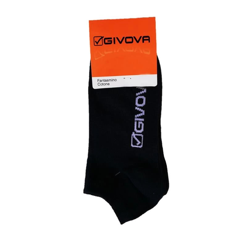 GIVOVA CALZA FANTASMINO TAGLIA 39/42 DA UOMO MAGLIA JERSEY IN COTONE 3 PZ NERO