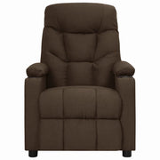 Poltrona Reclinabile Marrone Scuro in Tessuto 339087