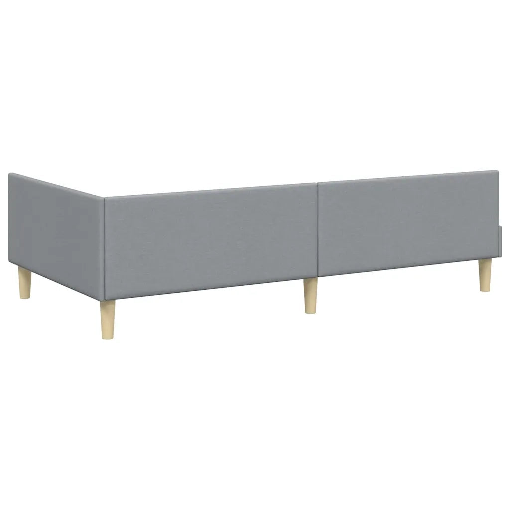 Struttura Letto Angolare con Materasso 2 pz-Giroletto con materasso Grigio chiaro 131984