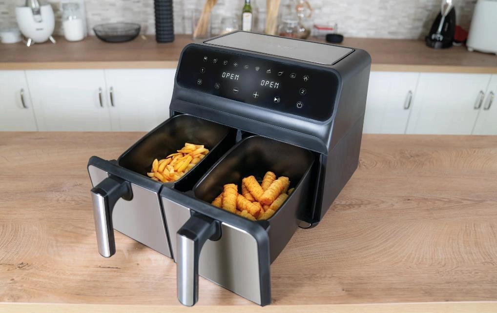 Unold 58685 friggitrice Doppia 8 L Indipendente 1700 W Friggitrice ad aria calda Nero, Grigio