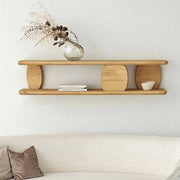 Mensola Arcene, Scaffale, Ripiano a muro, Scaffalatura multiuso, 120x24h30 cm, Quercia