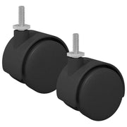 Ruota 2 pz Nero e Argento 40,1 x 40,1 x 37,8 mm Ferro e PP CFW2039909