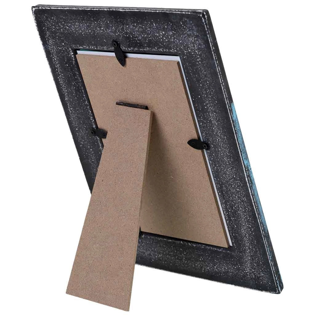 Cornice portafoto in legno blu 13x16, 17x2x22h cm