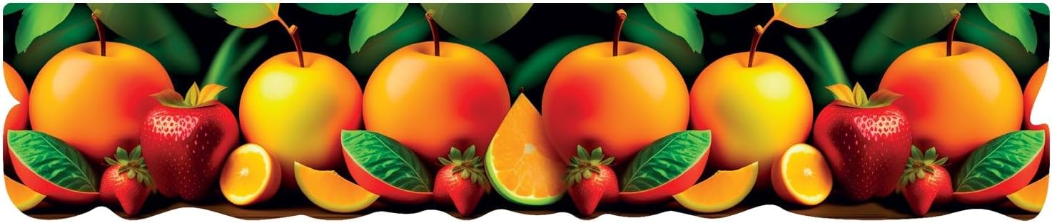 Le Forme Spicchi Tappeto Cucina 50x240 cm Sagoma Pvc Moderno Antiscivolo Stampa Digitale 3D