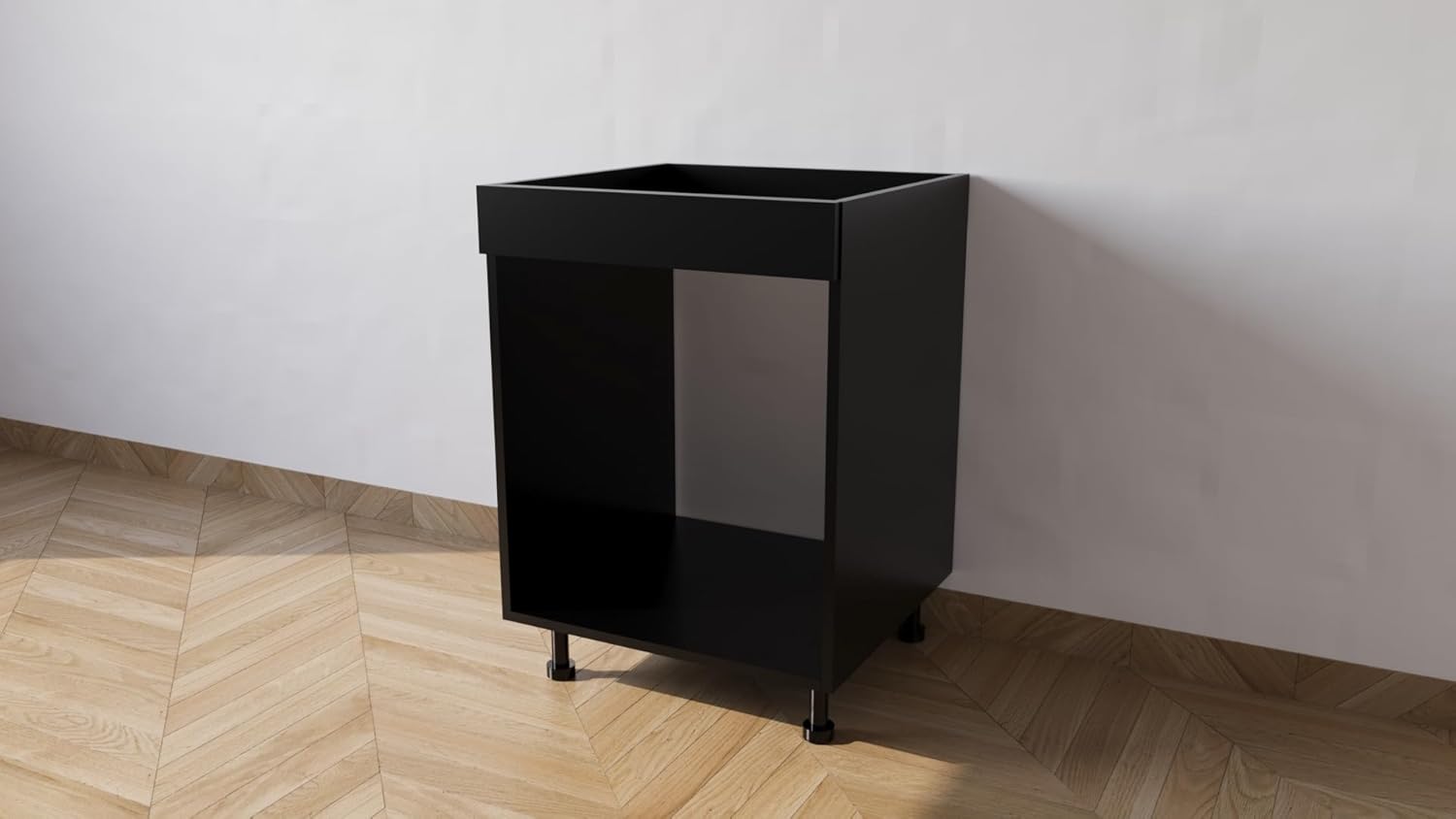 Mobile Base forno il legno L 60 x H 72 x P 55,5 cm in kit colore Nero