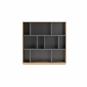 Libreria Herdasa effetto rovere e grafite 117x119x32
