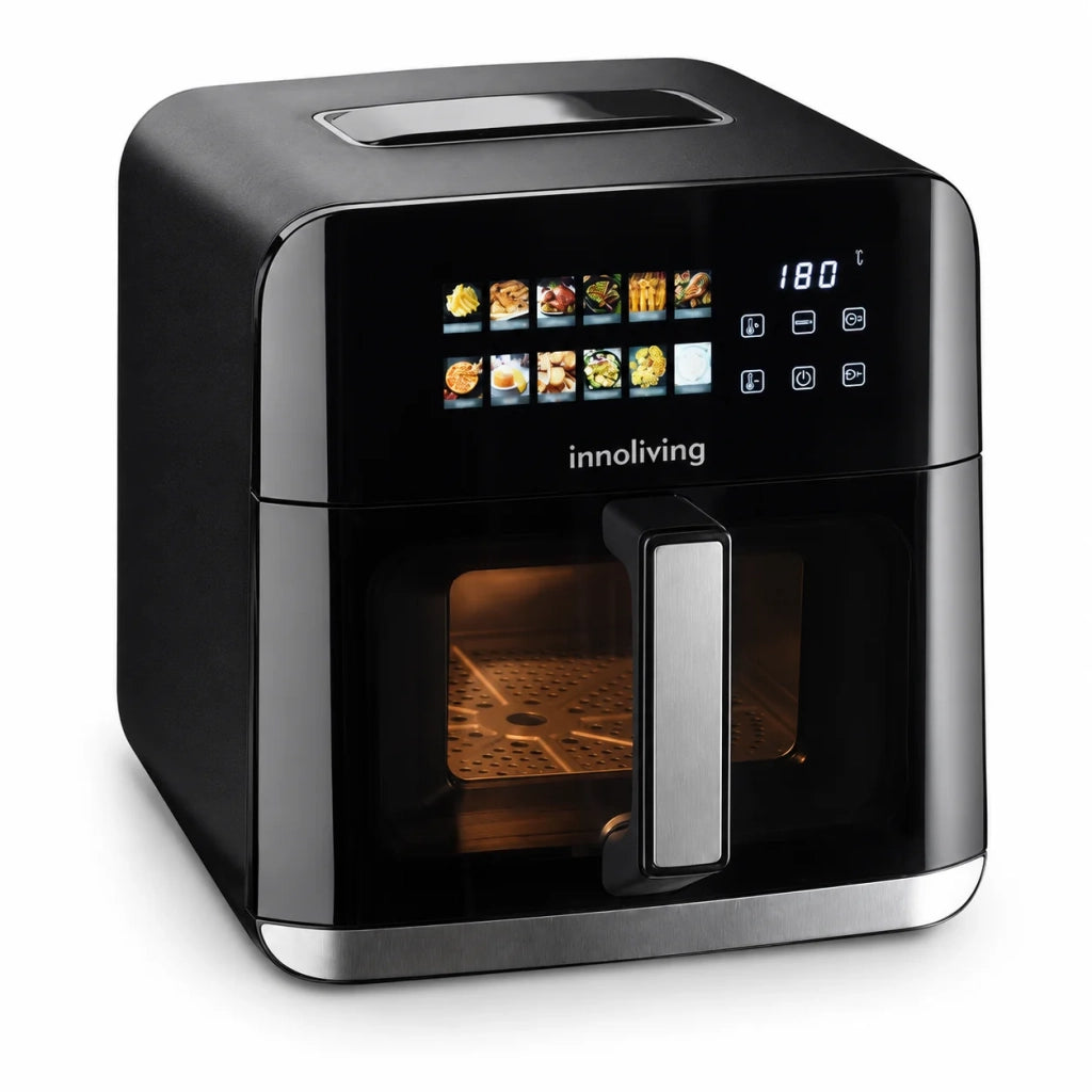 Friggitrice ad Aria Digitale 10L, Doppia Resistenza, Display LED a Colori,  2100W Innoliving INN-896