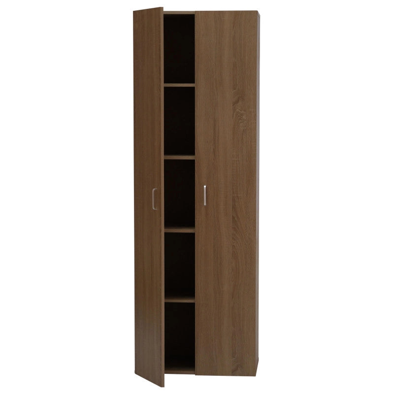 Armadio 2 Ant E 4 Ripiani 60x34x180 Colore Quercia