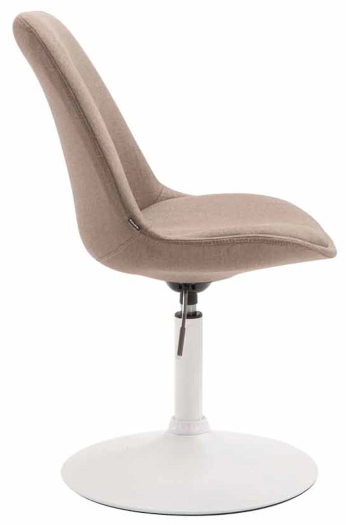 Set di 4 sedie da pranzo in tessuto Maverick Tortora,bianco