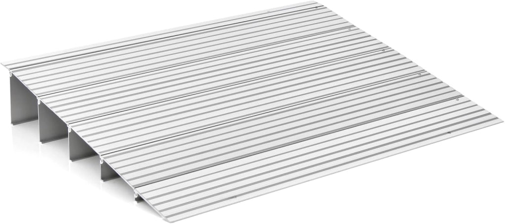 Rampa per Soglia Porta, Rampa d'Accesso in Alluminio con Altezza Regolabile, Superficie Antiscivolo, Portata 317 KG (10,5 cm)