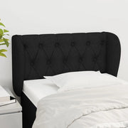 Testiera ad Orecchio Nera 83 x 23 x 78/88 cm in Tessuto 3117456