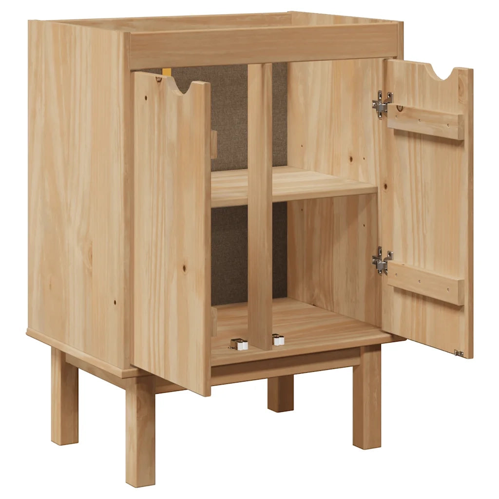 Mobile da Bagno OTTA 59x40x80 cm in Legno Massello di Pino