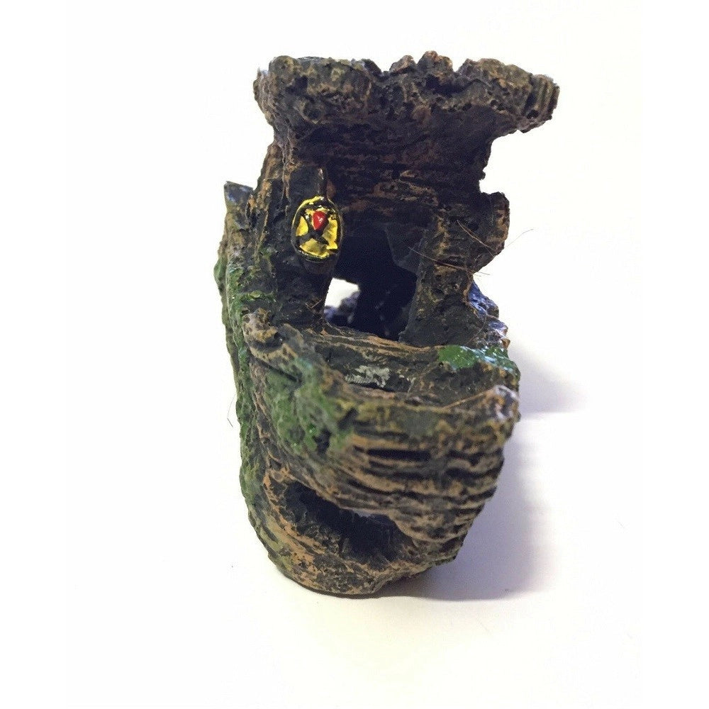 Trade Shop - Decorazione Per Acquario Relitto Nave Imbarcazione Resina Pesci Acqua Ornamento -