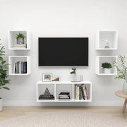 Set Mobile TV 5 pz Bianco in Truciolato cod mxl 56042