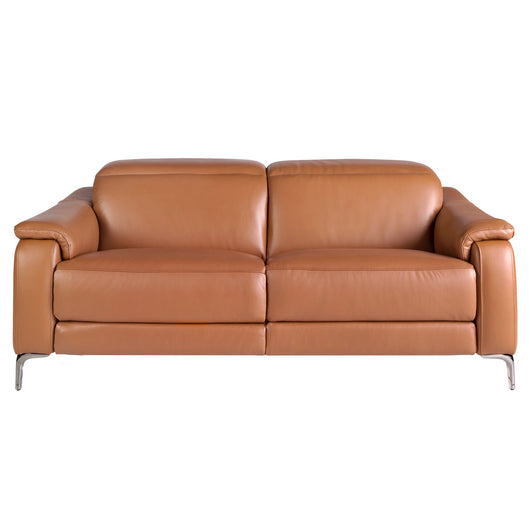 Divano relax a 3 posti in pelle marrone