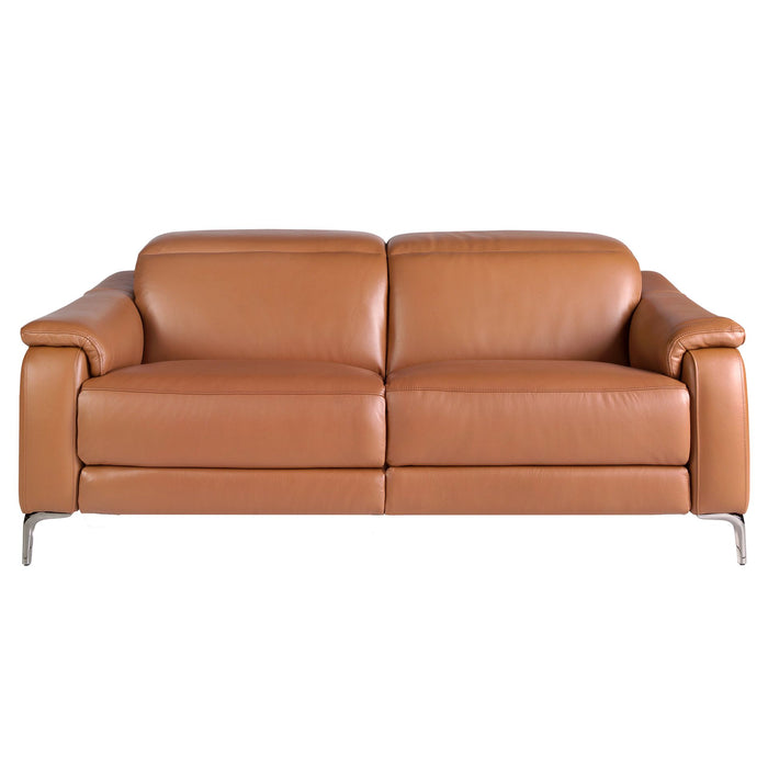 Divano relax a 3 posti in pelle marrone