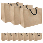 Borse in juta 10 pcs Naturale e Nero 42 x 33 x 19 cm 42012282