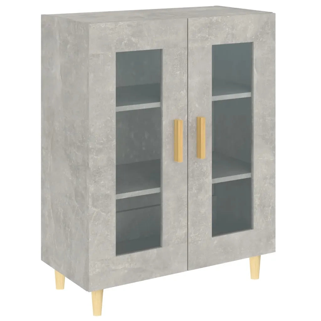 Credenza Grigio Cemento 69,5x34x90 cm in Legno Multistrato 812118